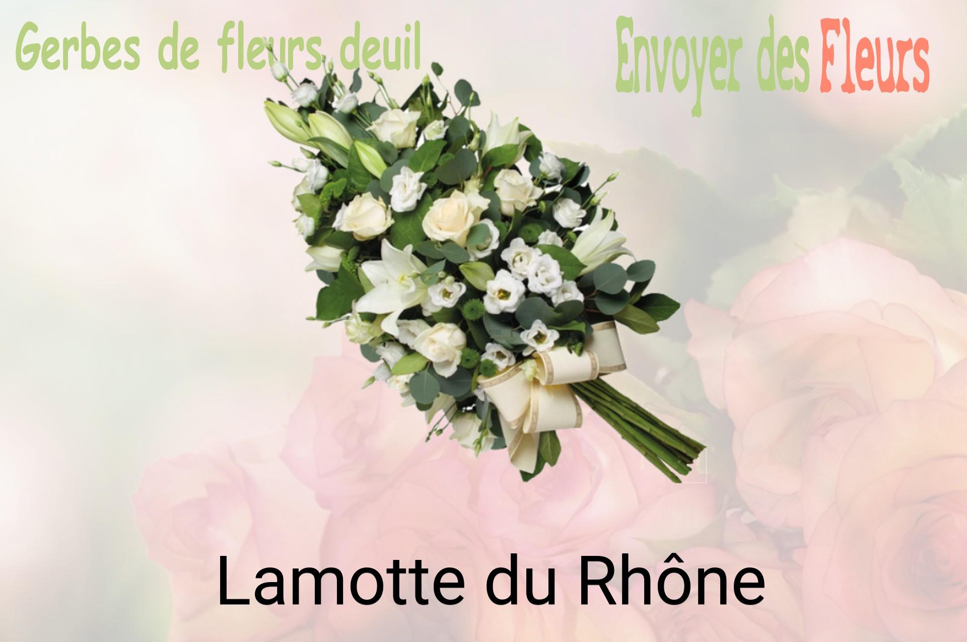 Gerbe de fleurs de deuil livrée à Lamotte-du-Rhône